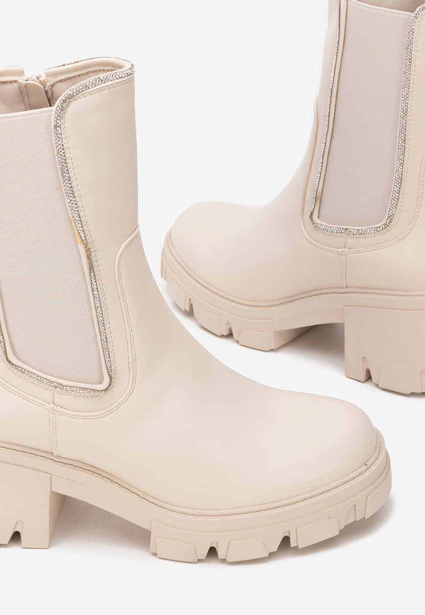 Béžové kotníková obuv Justine