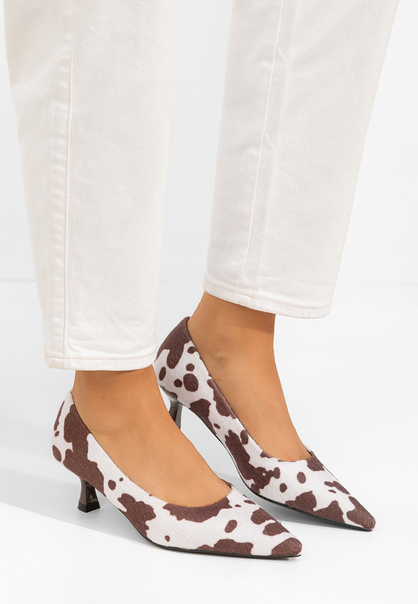 Animal print lodičky na nízkém podpatku Glimera