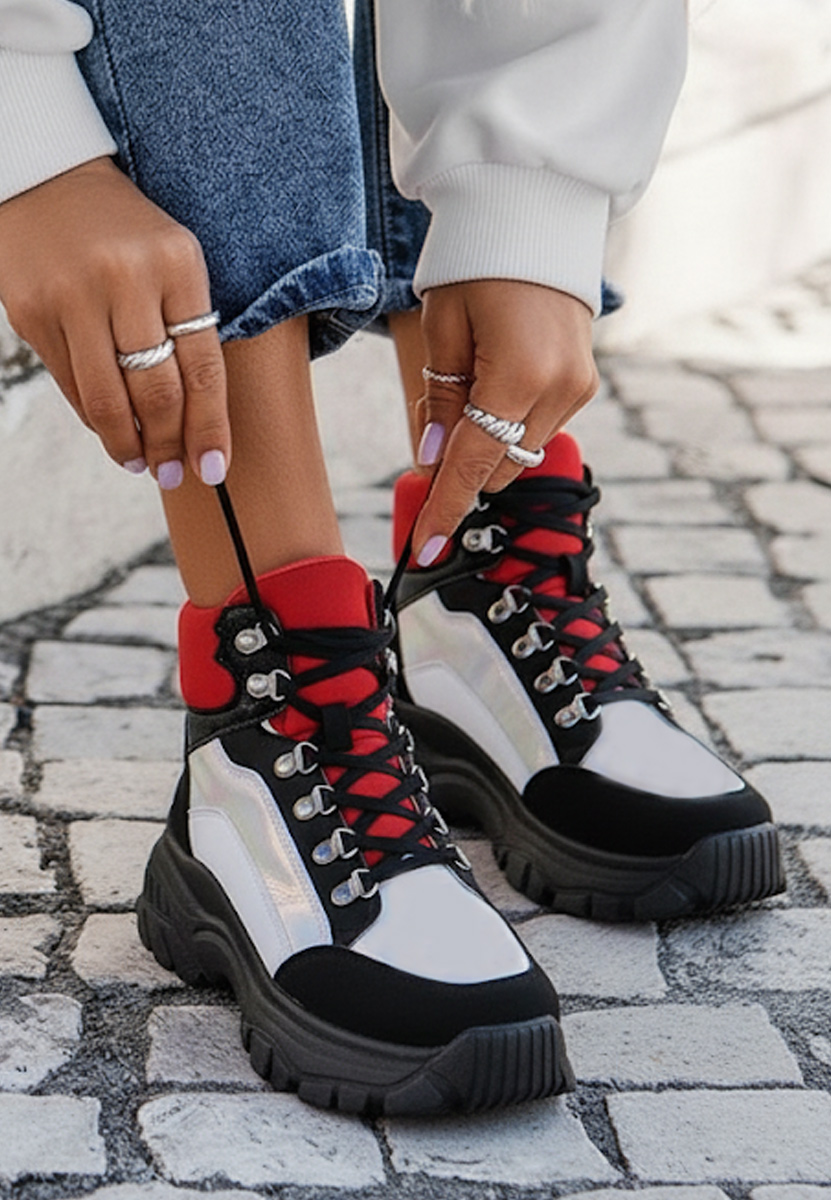 Viacfarebné kotníkové tenisky Livy