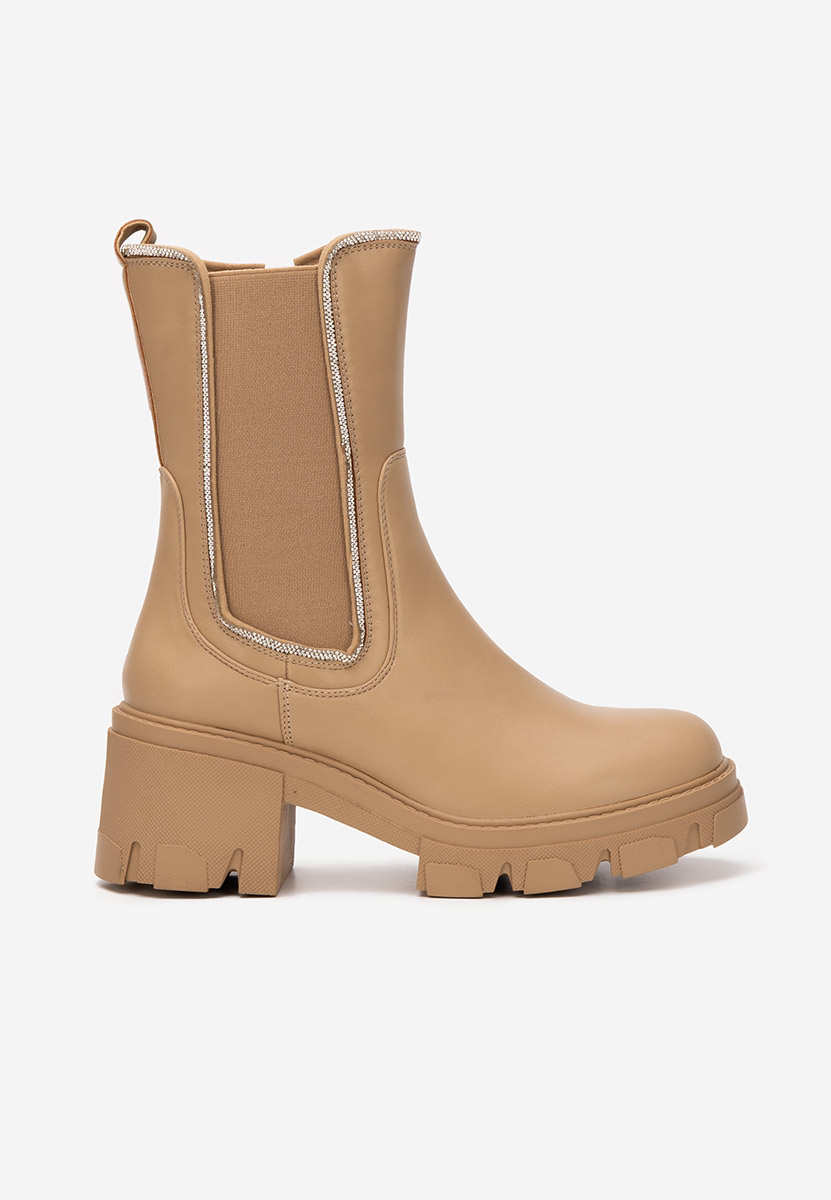 Khaki kotníková obuv Justine