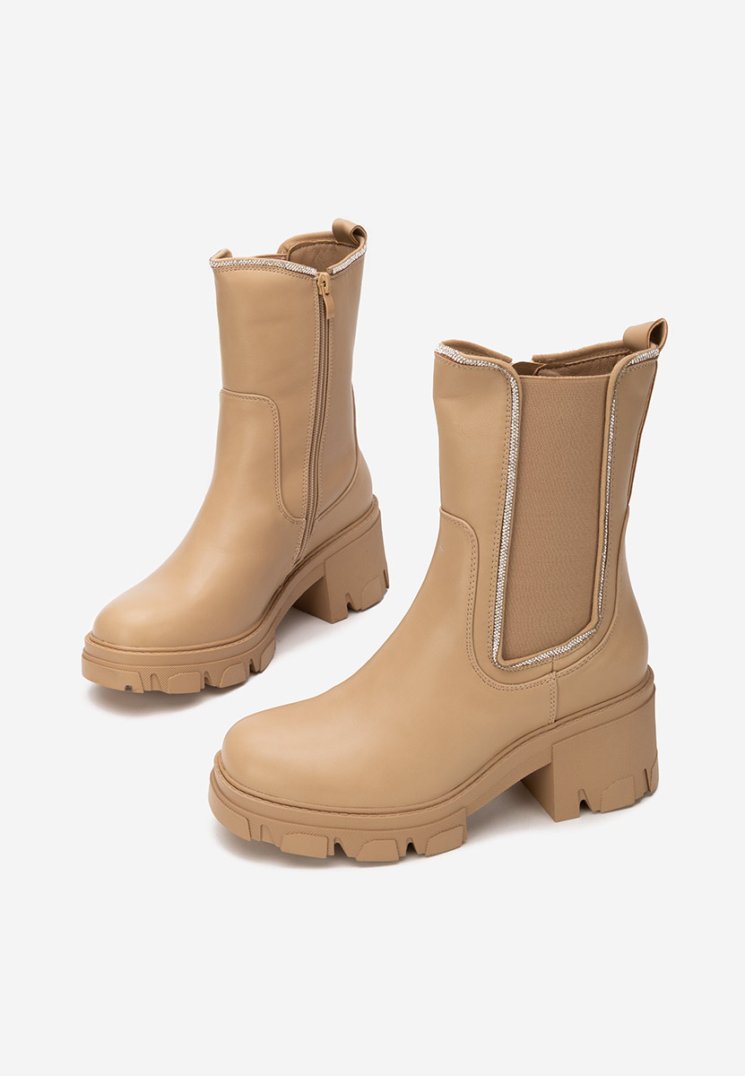 Khaki kotníková obuv Justine