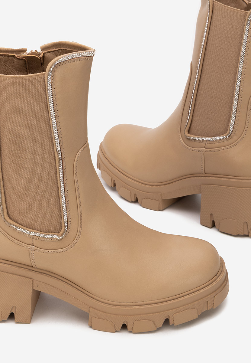 Khaki kotníková obuv Justine