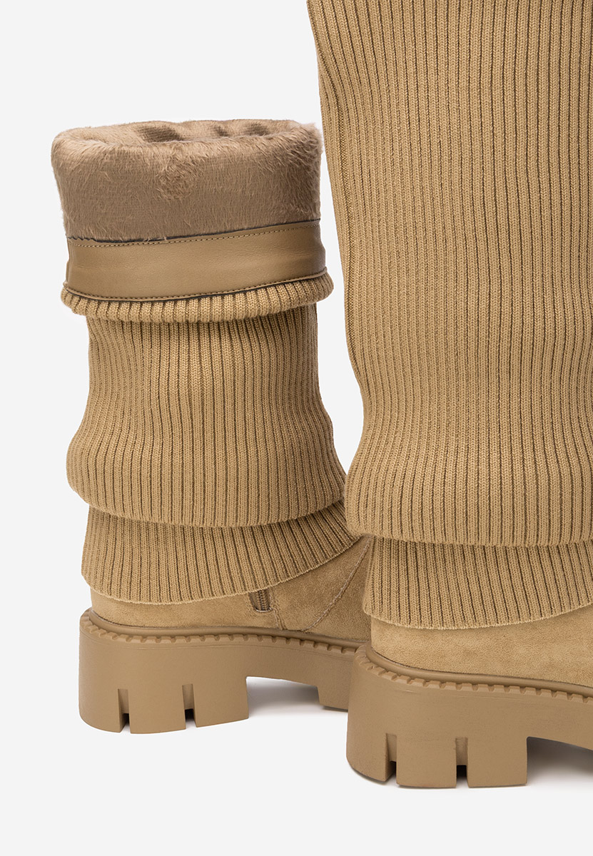 Khaki dámské kozačky Michelina