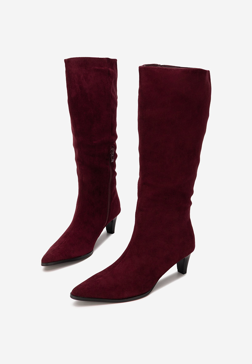 Bordové dámské kozačky Favora