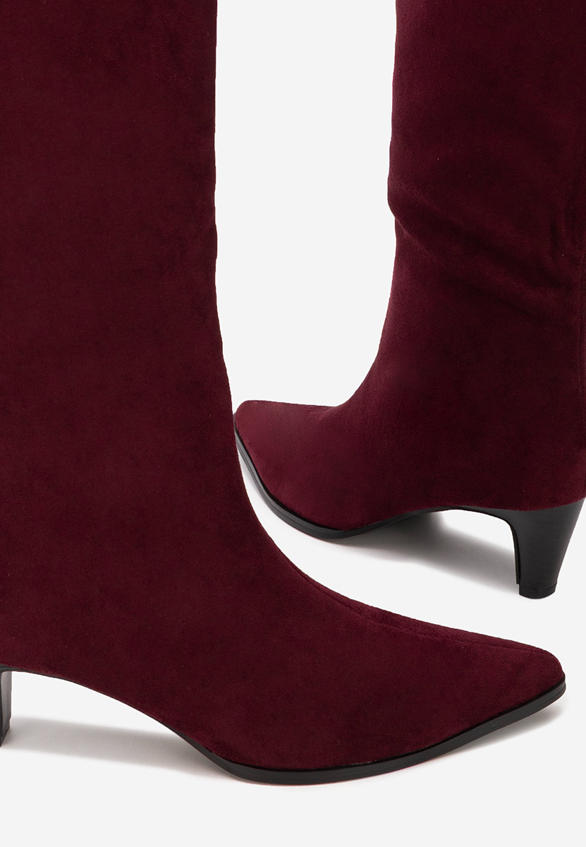 Bordové dámské kozačky Favora