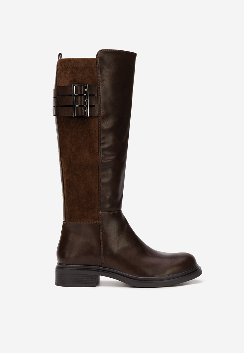 Hnedé dámské kozačky Ludica