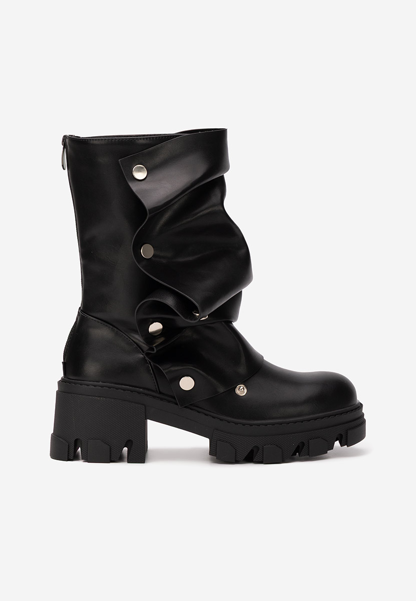 Černé nízké kozačky Valena