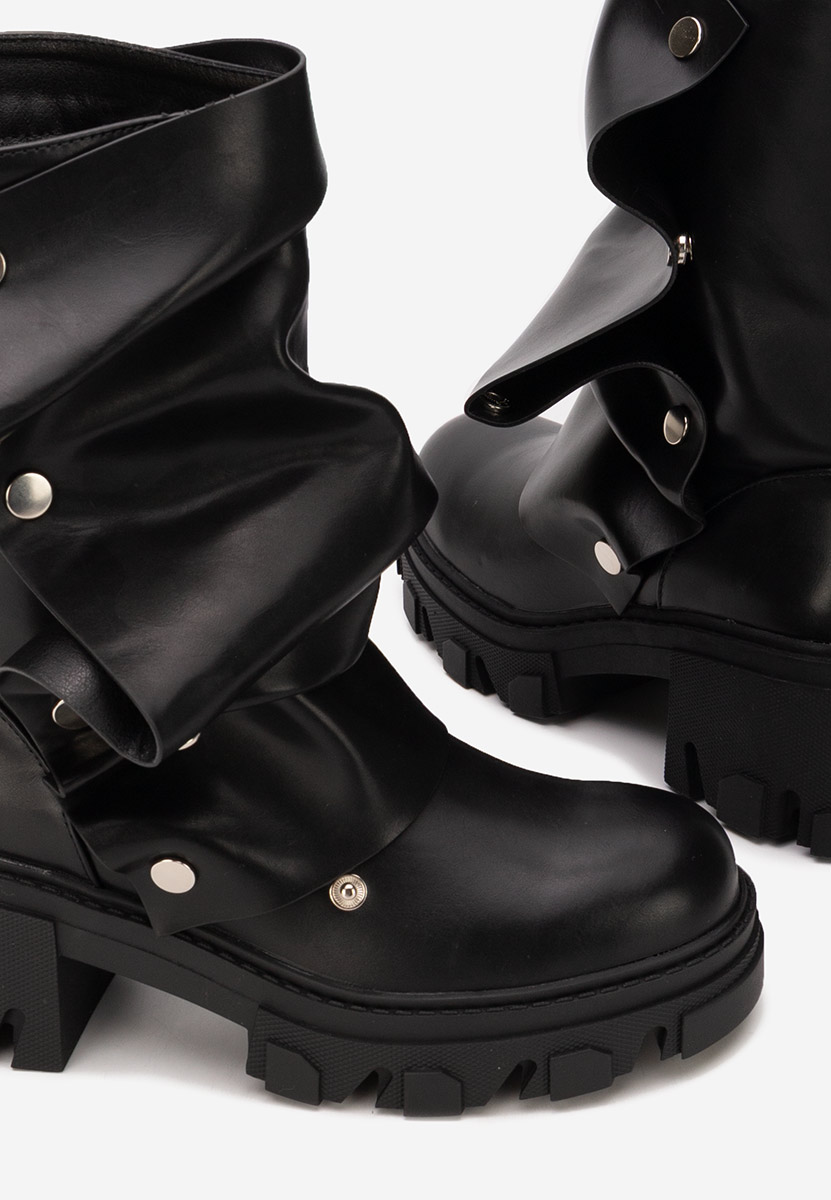 Černé nízké kozačky Valena