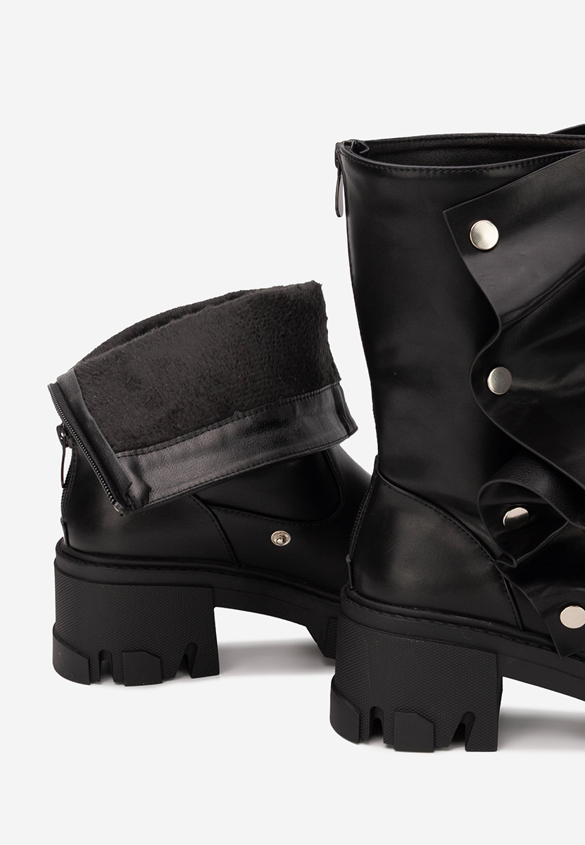 Černé nízké kozačky Valena