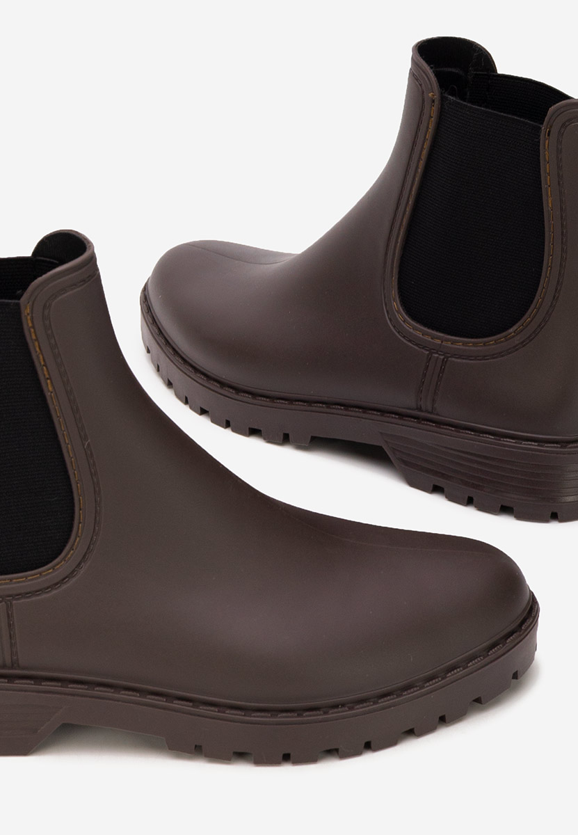 Hnedé dámské kotníkové holínky Godiva