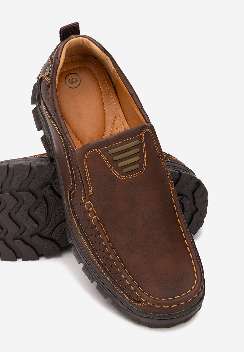 Hnedé pánské polobotky Alveron