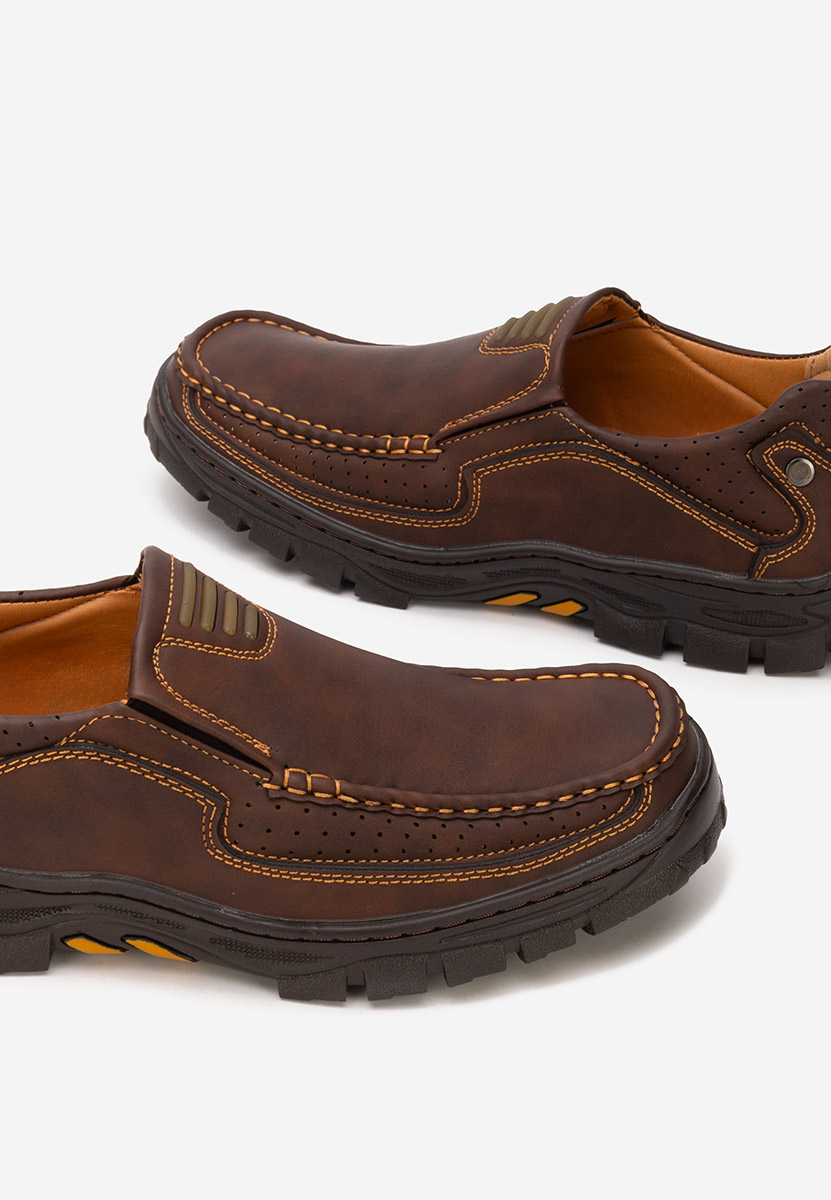 Hnedé pánské polobotky Alveron