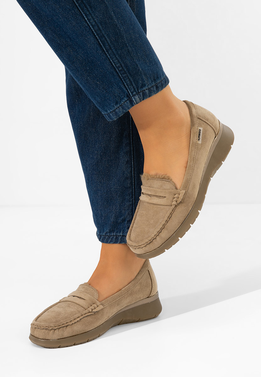 Khaki mokasíny na klínku Hazelia Khaki mokasíny na klínku Hazelia