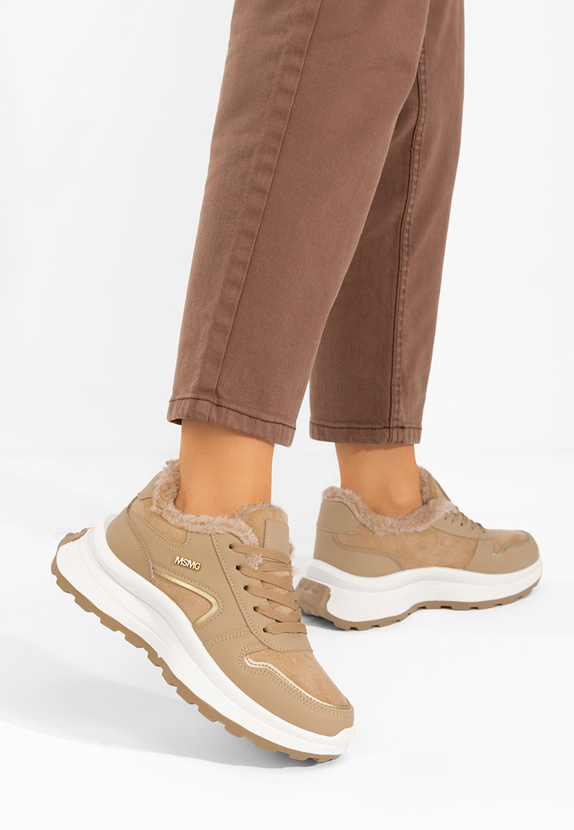 Khaki zimní tenisky dámské Azaira