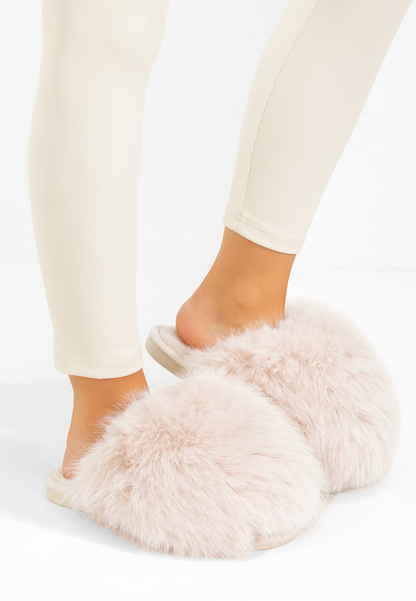 Béžové domácí pantofle Vesoria