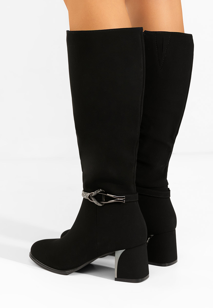 Černé dámské kozačky Avenora