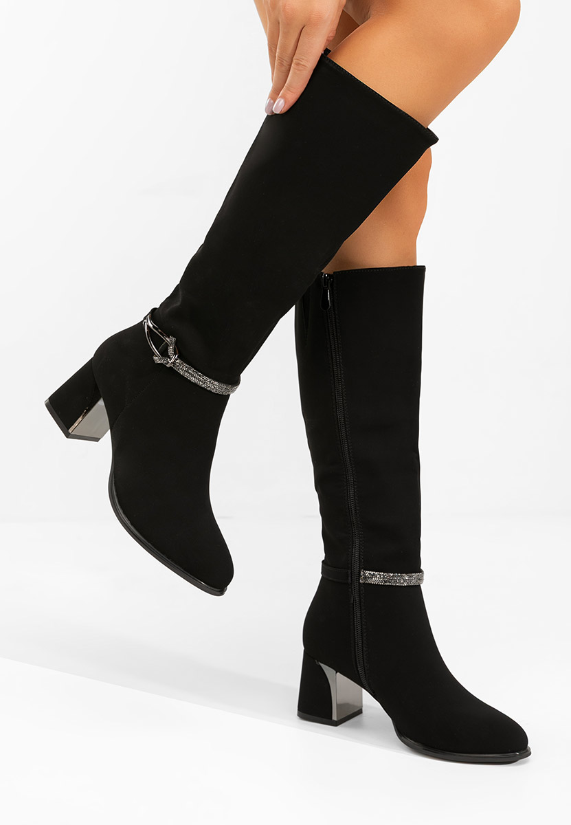 Černé dámské kozačky Avenora