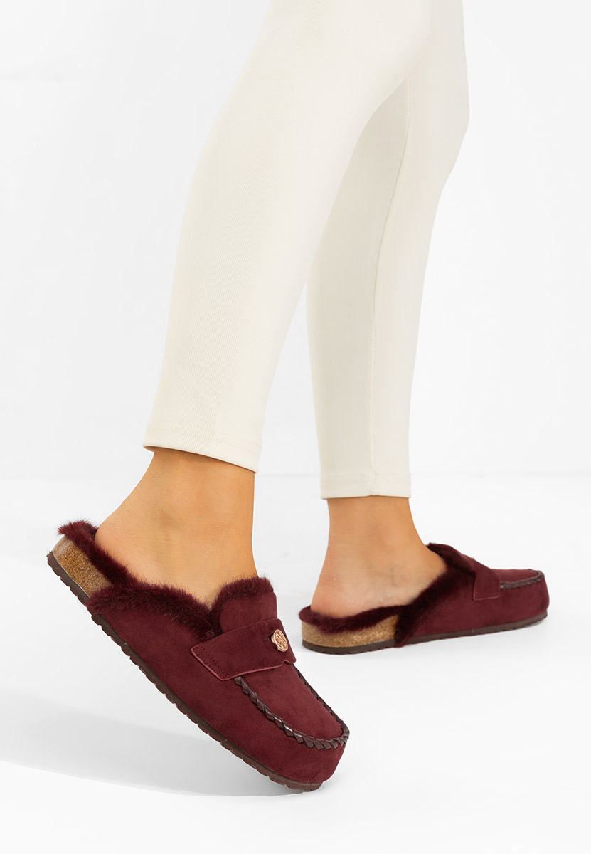 Bordové dámské dřeváky Mirania