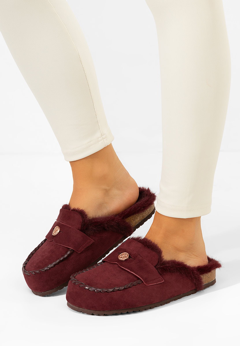 Bordové dámské dřeváky Mirania