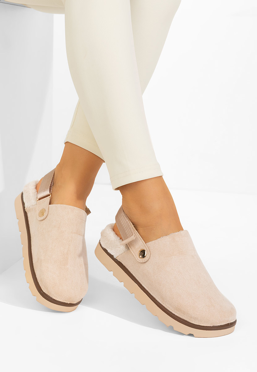 Béžové dámské dřeváky Tamra