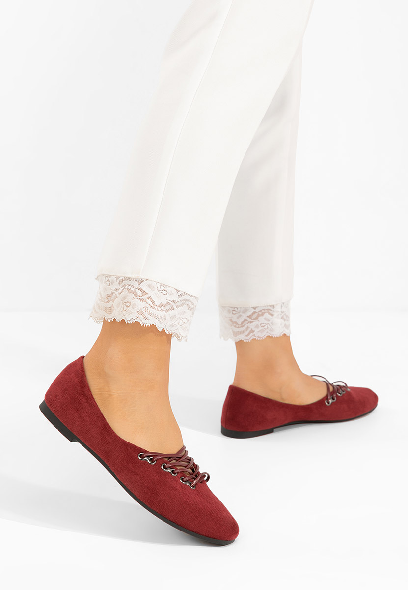 Červené dámské baleríny Carela Červené dámské baleríny Carela