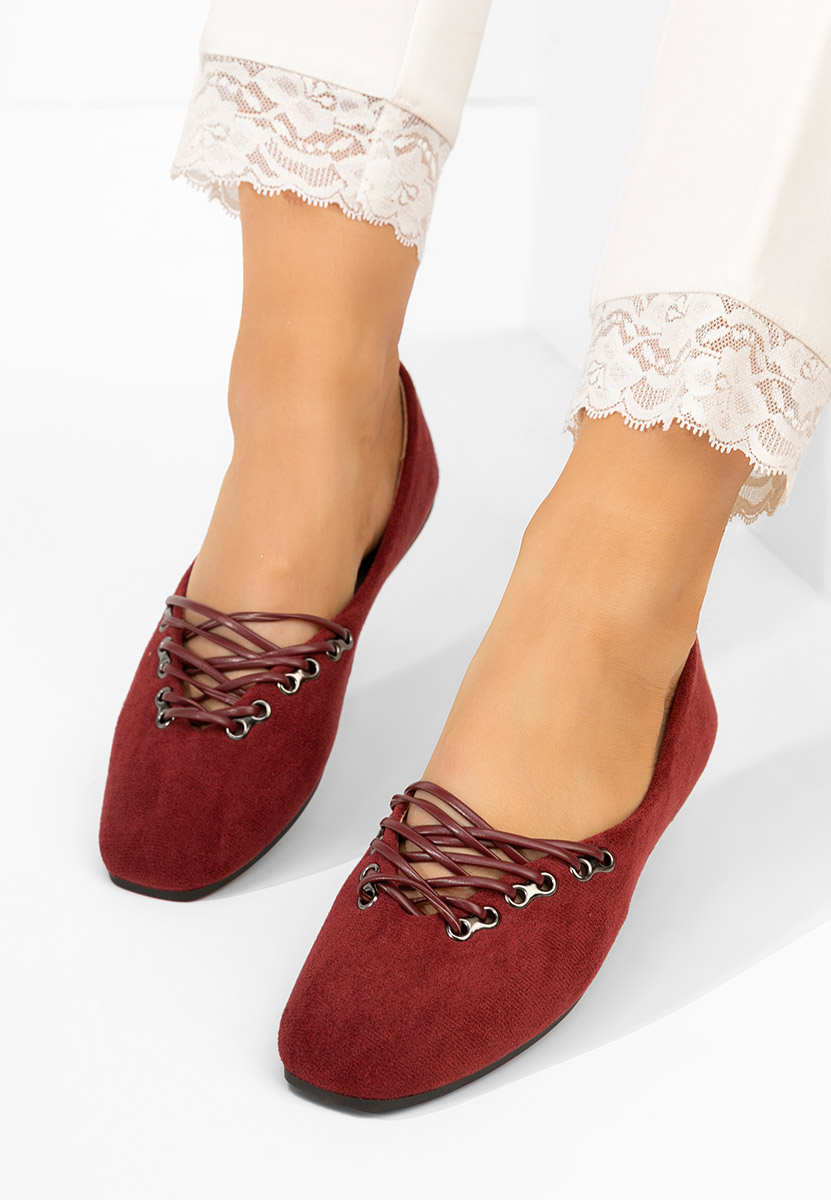 Červené dámské baleríny Carela Červené dámské baleríny Carela