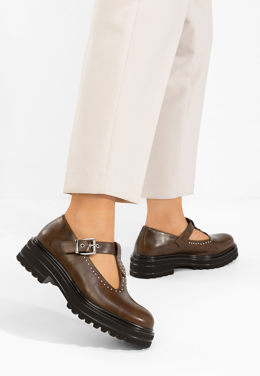 Hnedé dámské polobotky Pietrina Hnedé dámské polobotky Pietrina