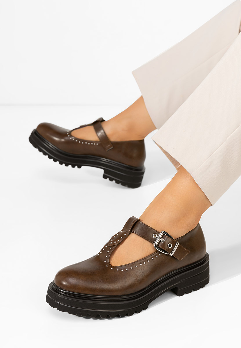 Hnedé dámské polobotky Pietrina Hnedé dámské polobotky Pietrina