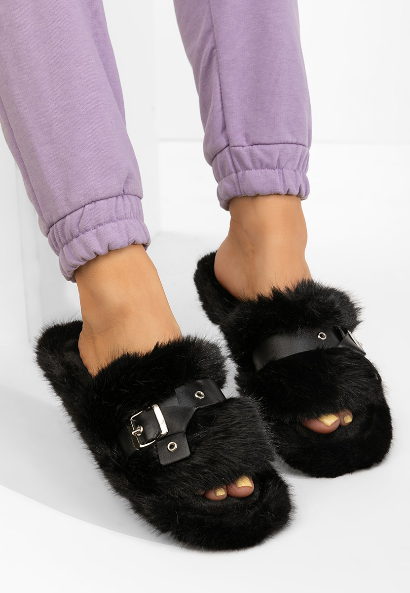 Černé domácí pantofle Arlete