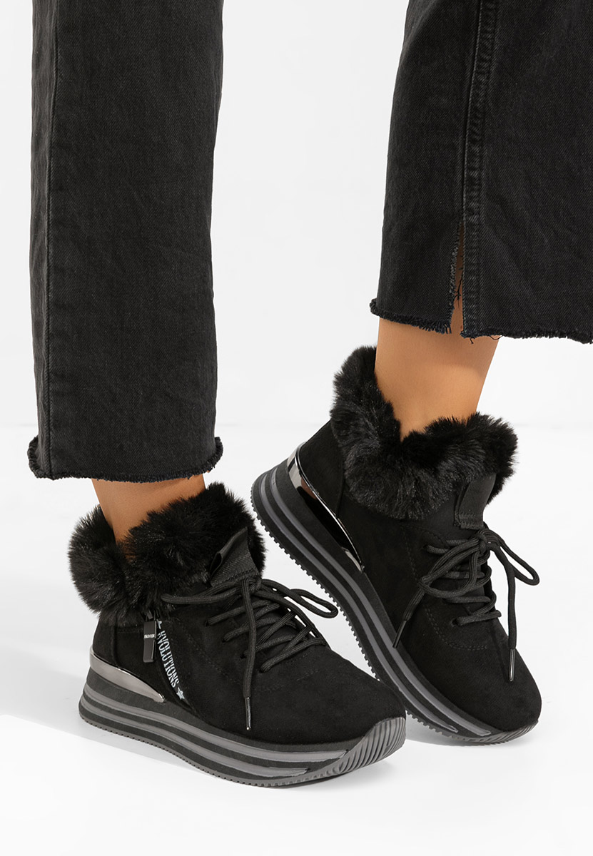 Černé zimní tenisky dámské Axira