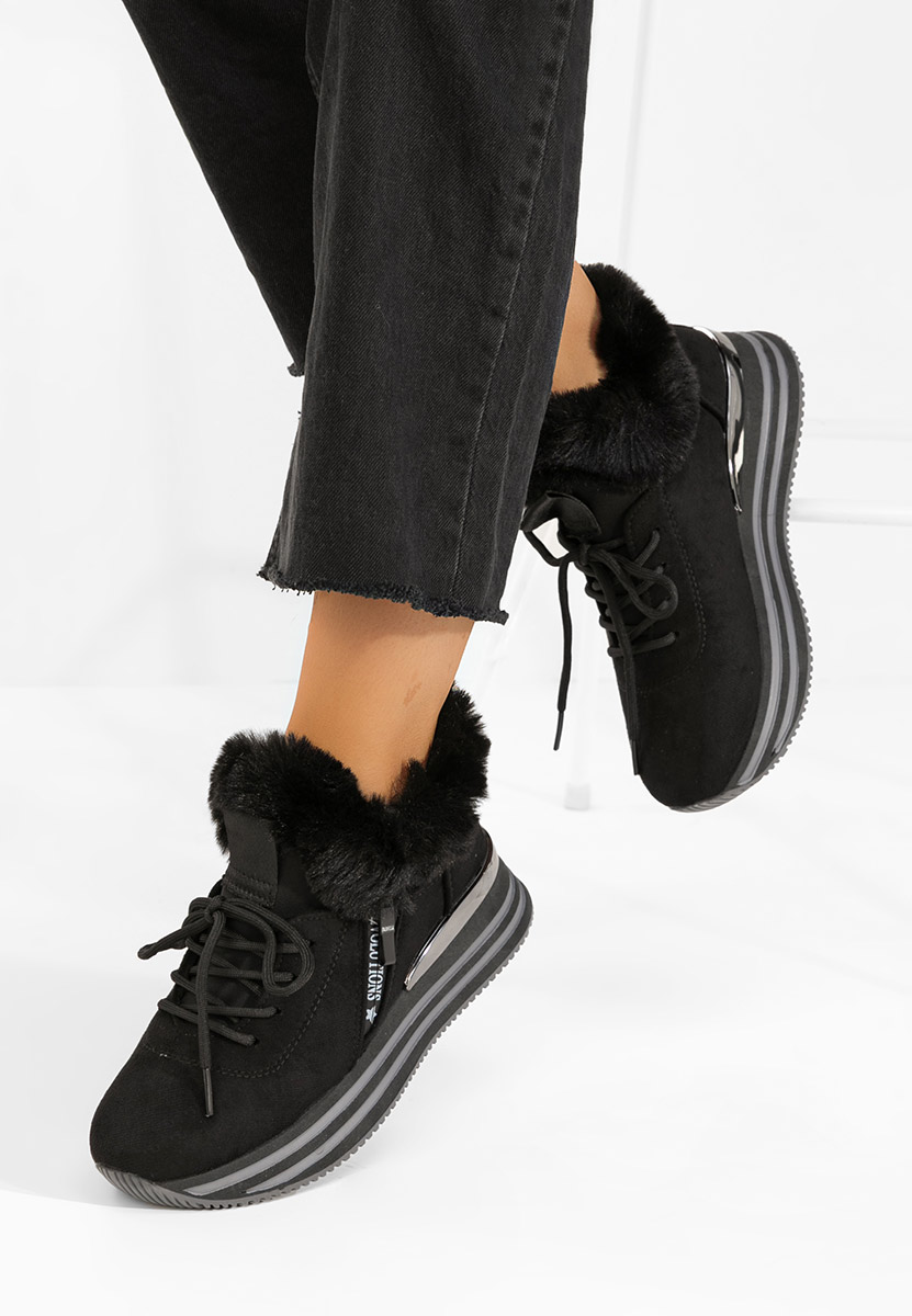 Černé zimní tenisky dámské Axira