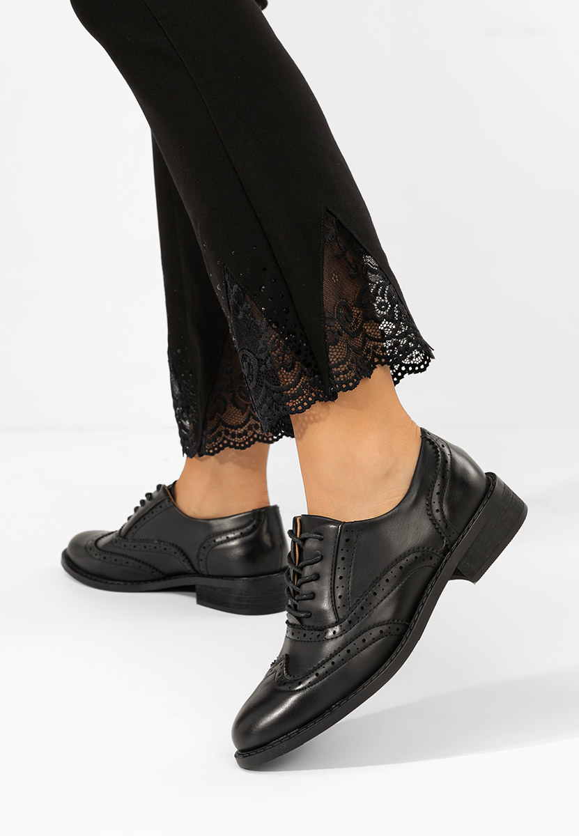 Černé dámské brogue obuv Cilora Černé dámské brogue obuv Cilora