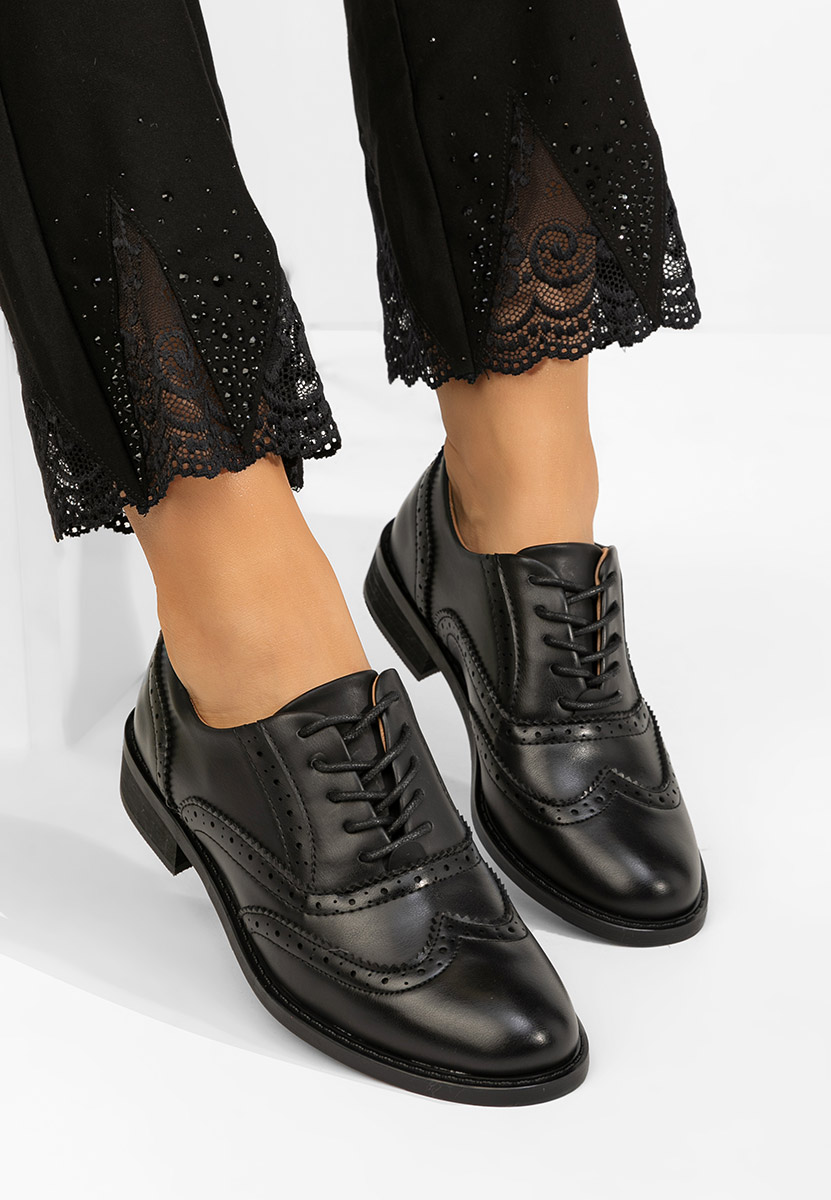 Černé dámské brogue obuv Cilora Černé dámské brogue obuv Cilora