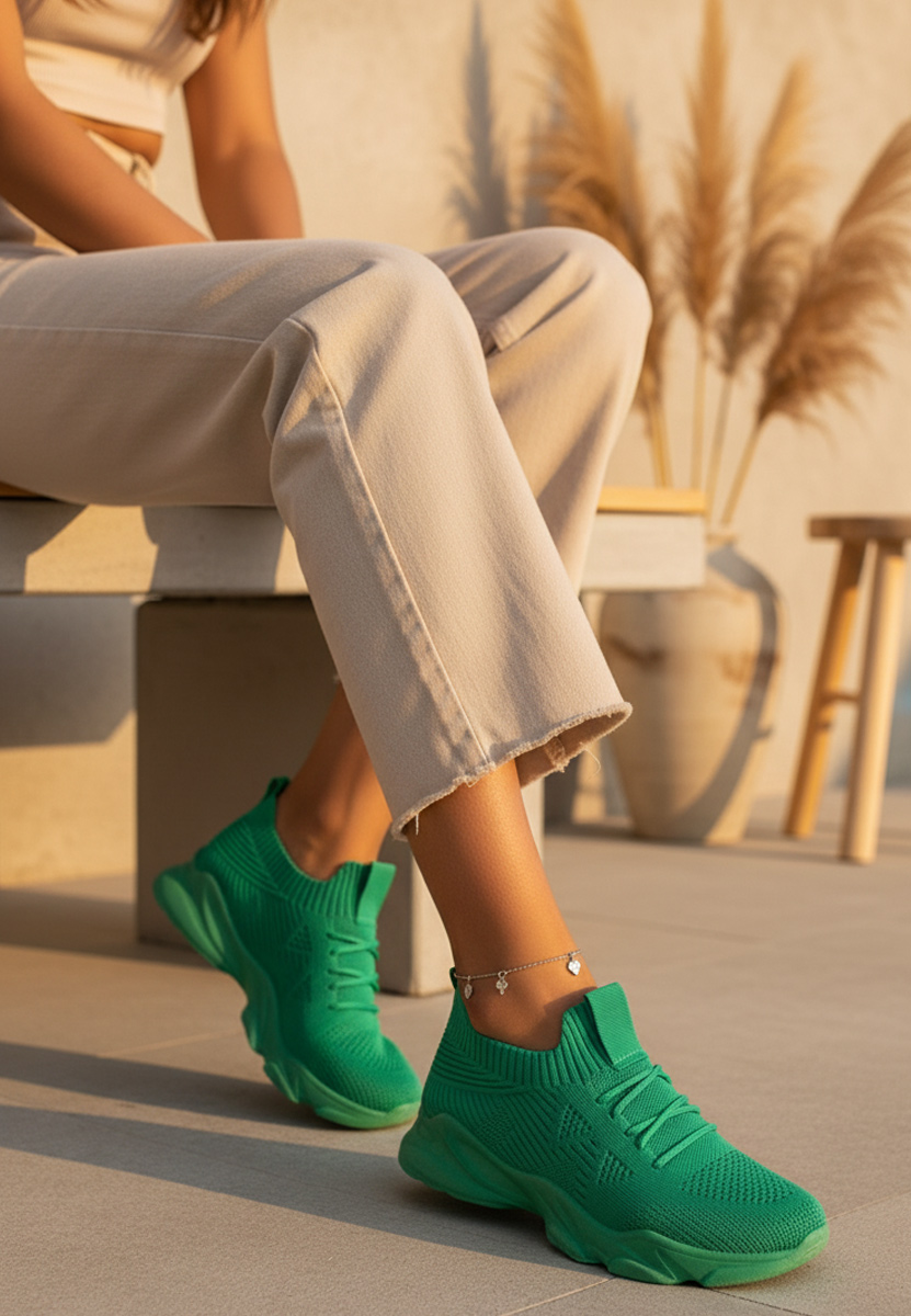 Zelené sportovní boty dámské Lugo