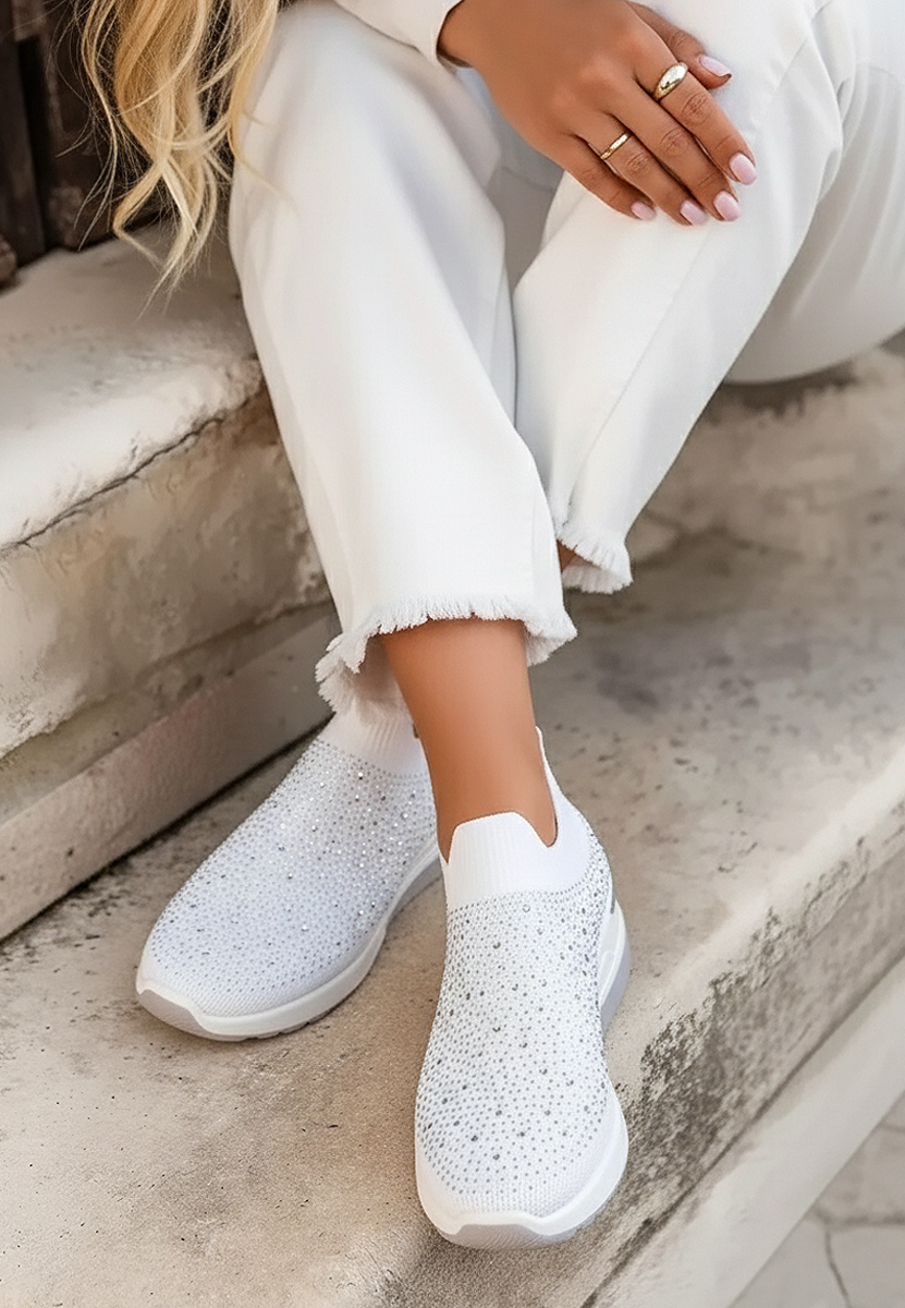 Bílé dámské tenisky na klínku Alsina