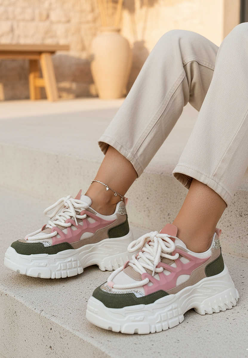 Viacfarebné dámské tenisky na platformě Adane V2