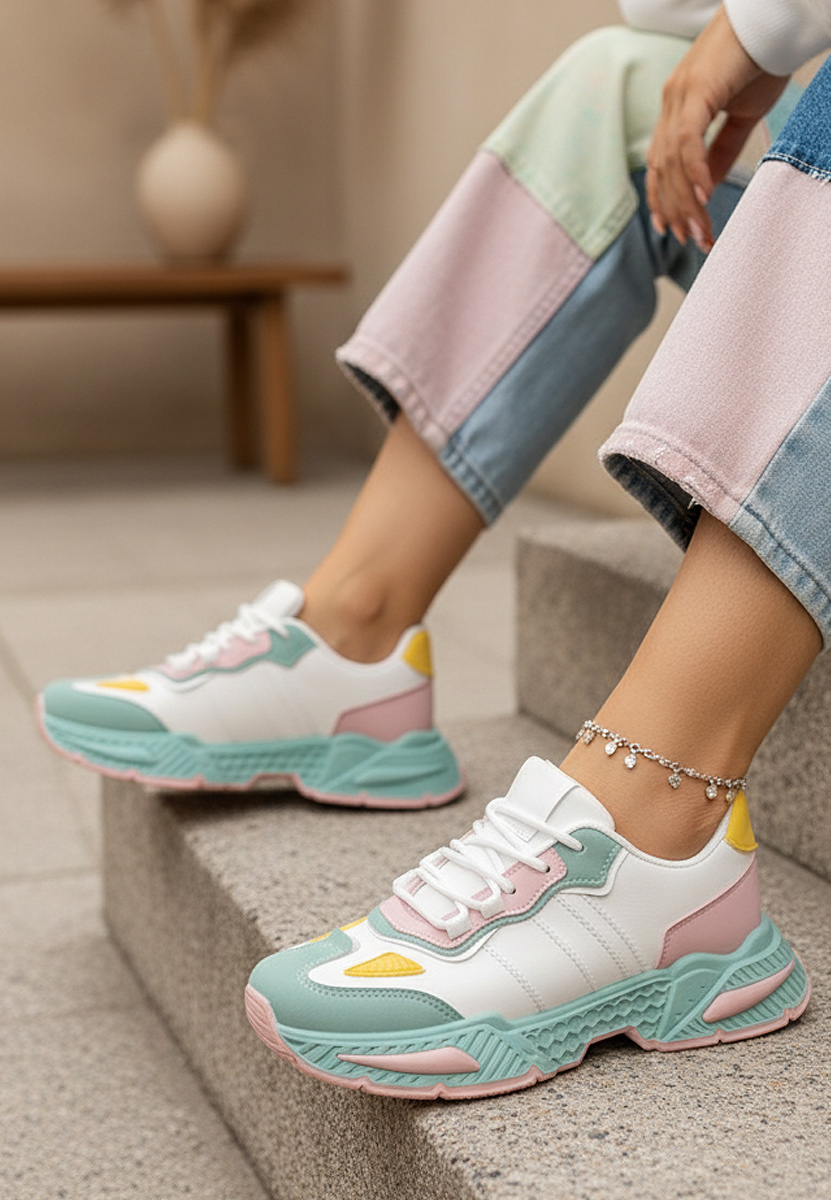 Viacfarebné dámské tenisky Elna