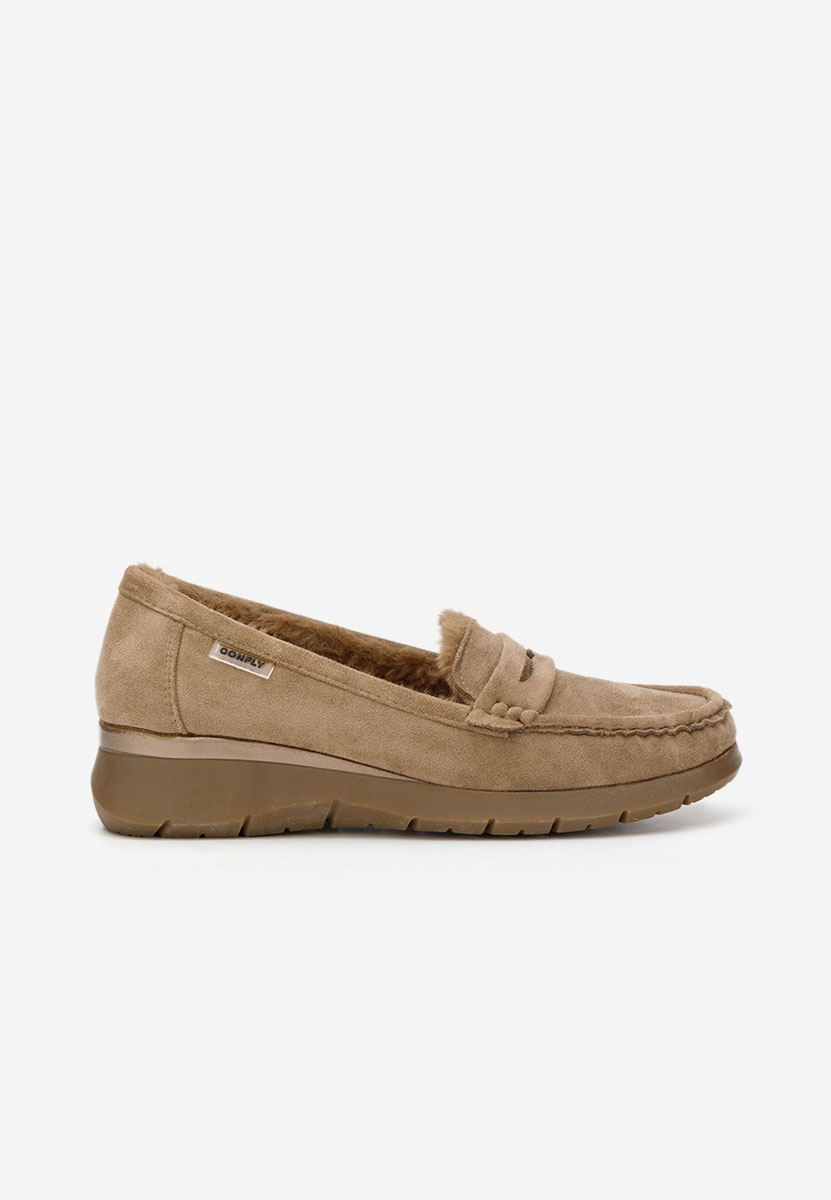 Khaki mokasíny na klínku Hazelia Khaki mokasíny na klínku Hazelia