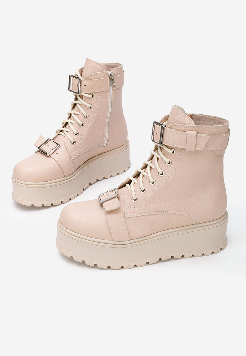 Tělové kožené kotníkové boty Astrid V5