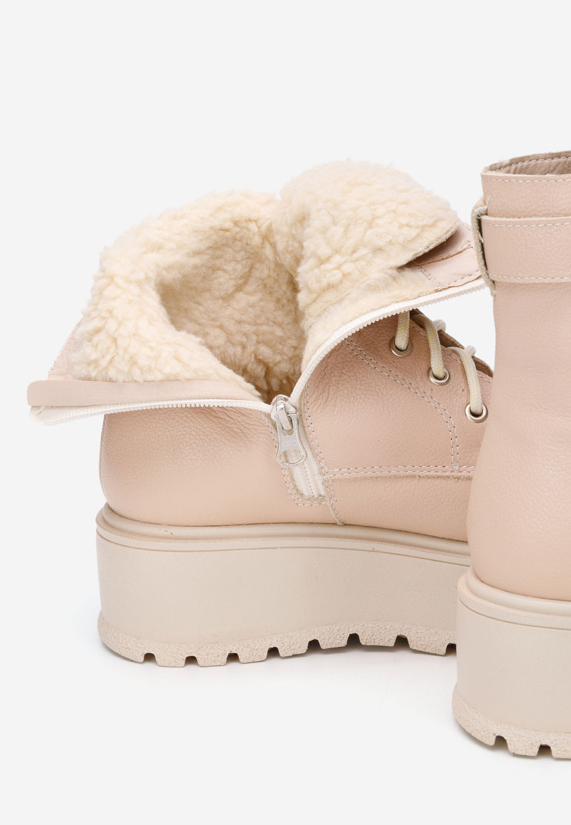 Tělové kožené kotníkové boty Astrid V5