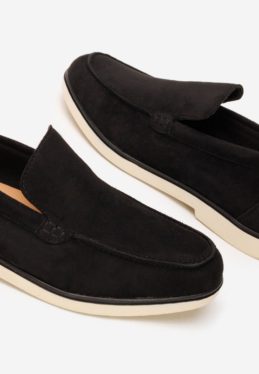 Černé pánské mokasíny Odens