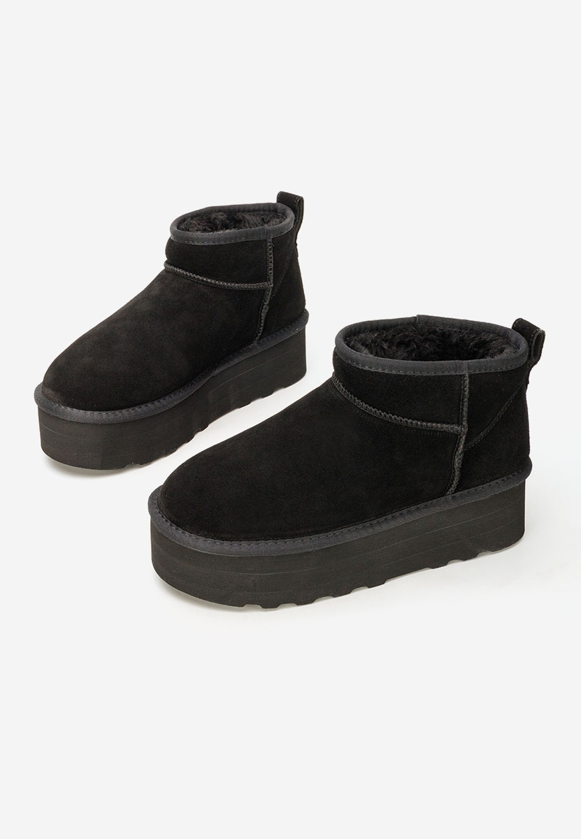 Černé dámské válenky na platformě Fenoria