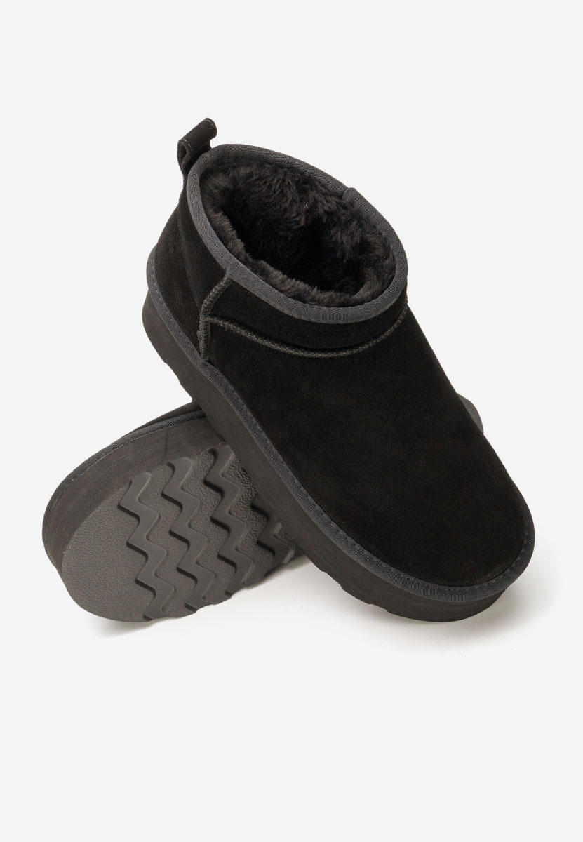 Černé dámské válenky na platformě Fenoria