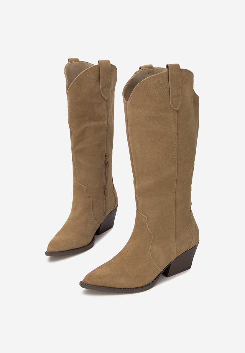 Khaki dámské kozačky Hetafe