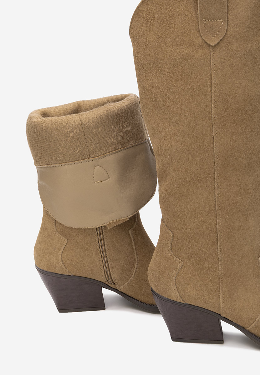 Khaki dámské kozačky Hetafe