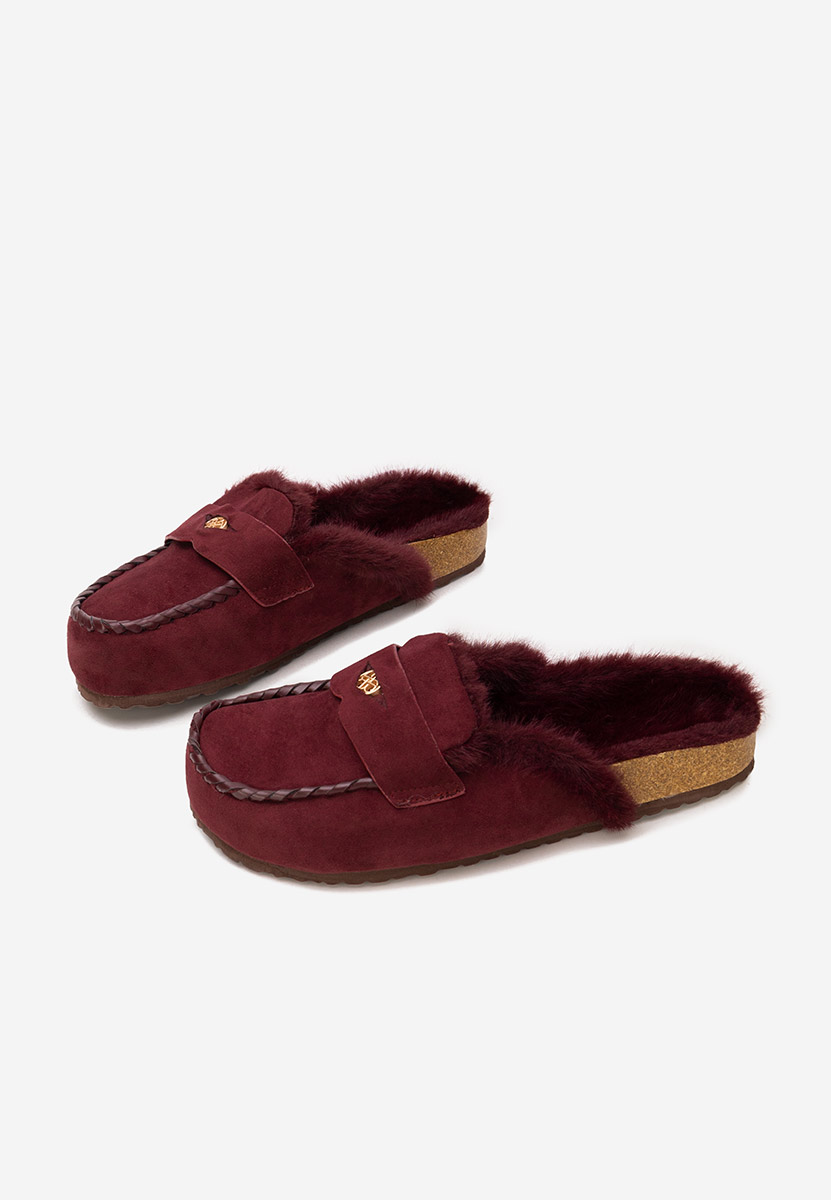 Bordové dámské dřeváky Mirania