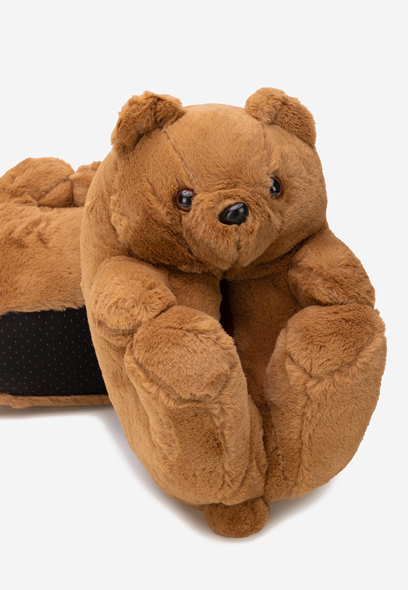 Khaki dámské domácí pantofle Teddy