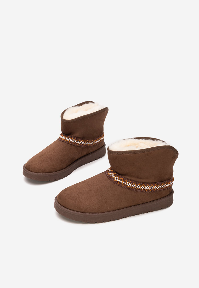 Hnedé kotníkové zimní boty Aliona Hnedé kotníkové zimní boty Aliona