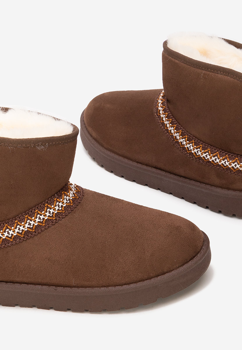Hnedé kotníkové zimní boty Aliona Hnedé kotníkové zimní boty Aliona