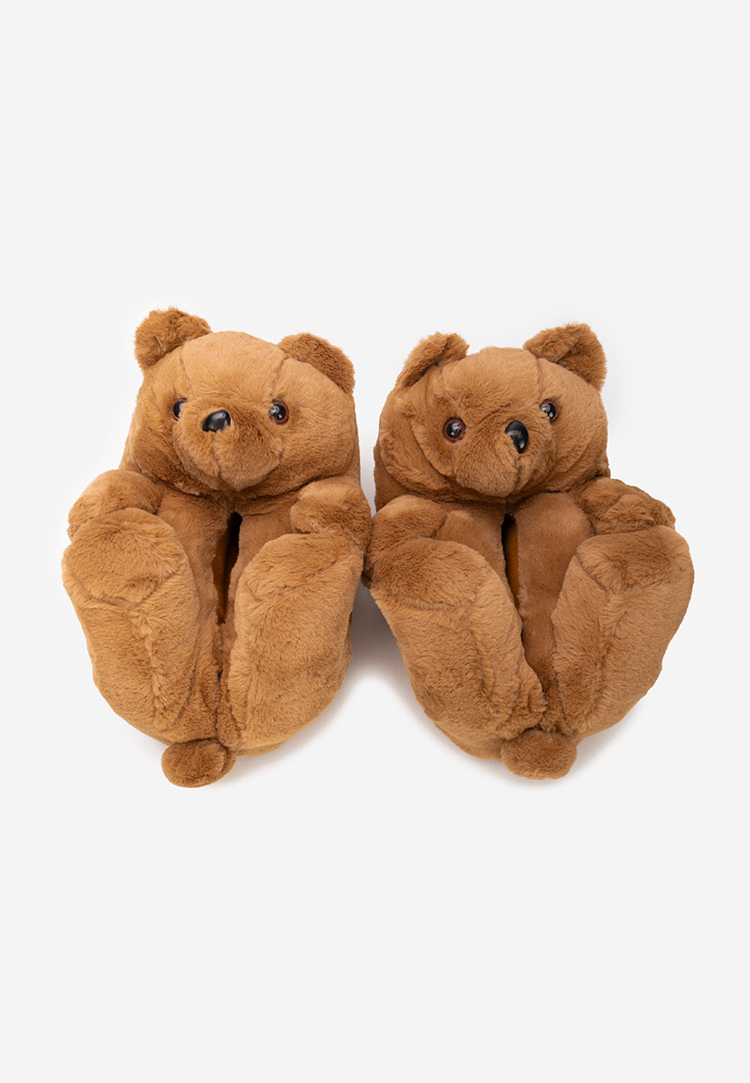 Khaki dámské domácí pantofle Teddy